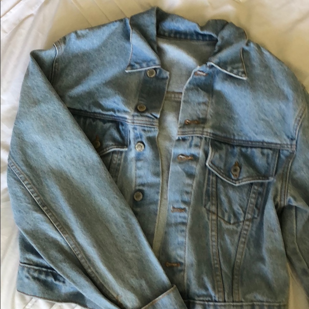 Light wash denim jacket